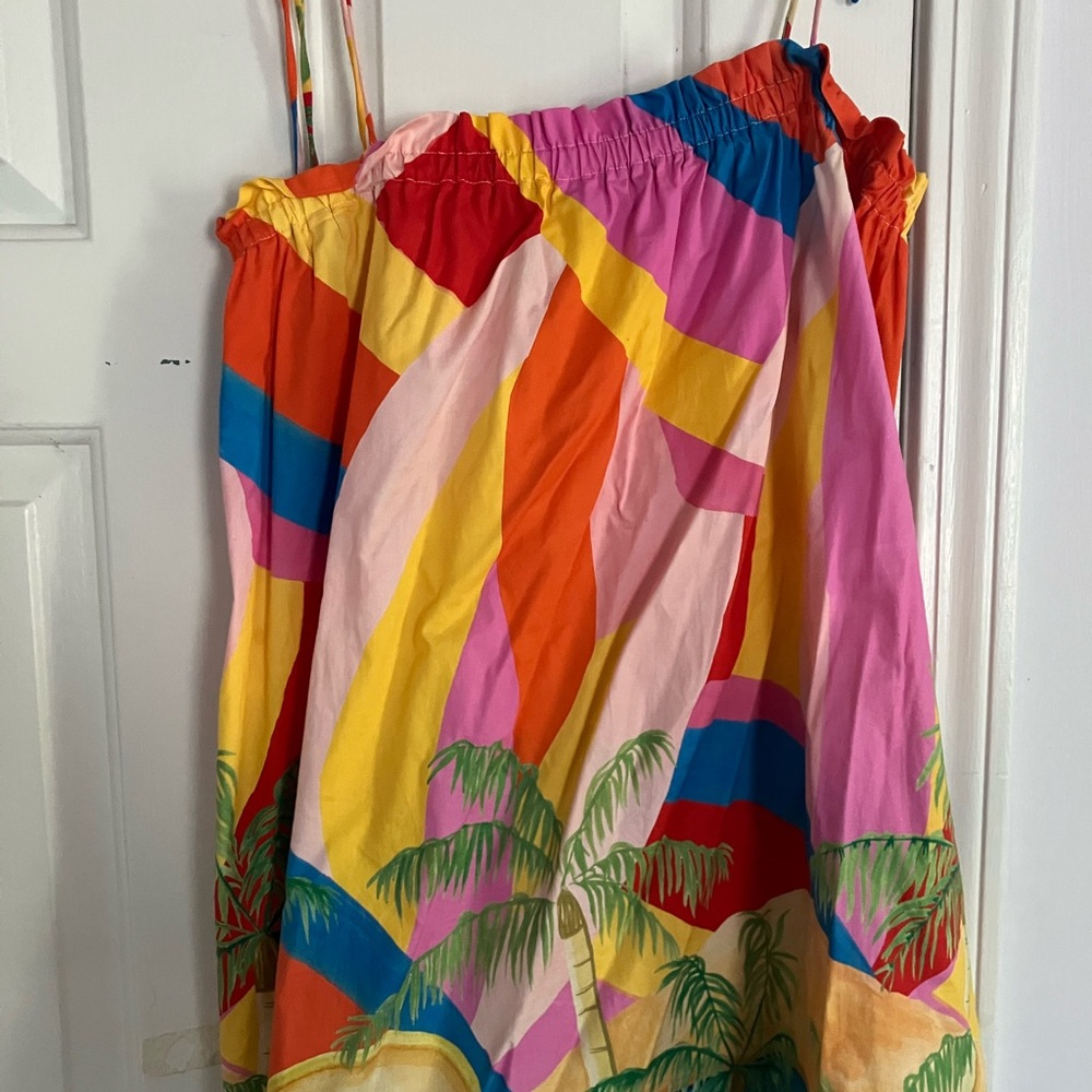 Show me your MuMu tropical print cotton mini coverup
